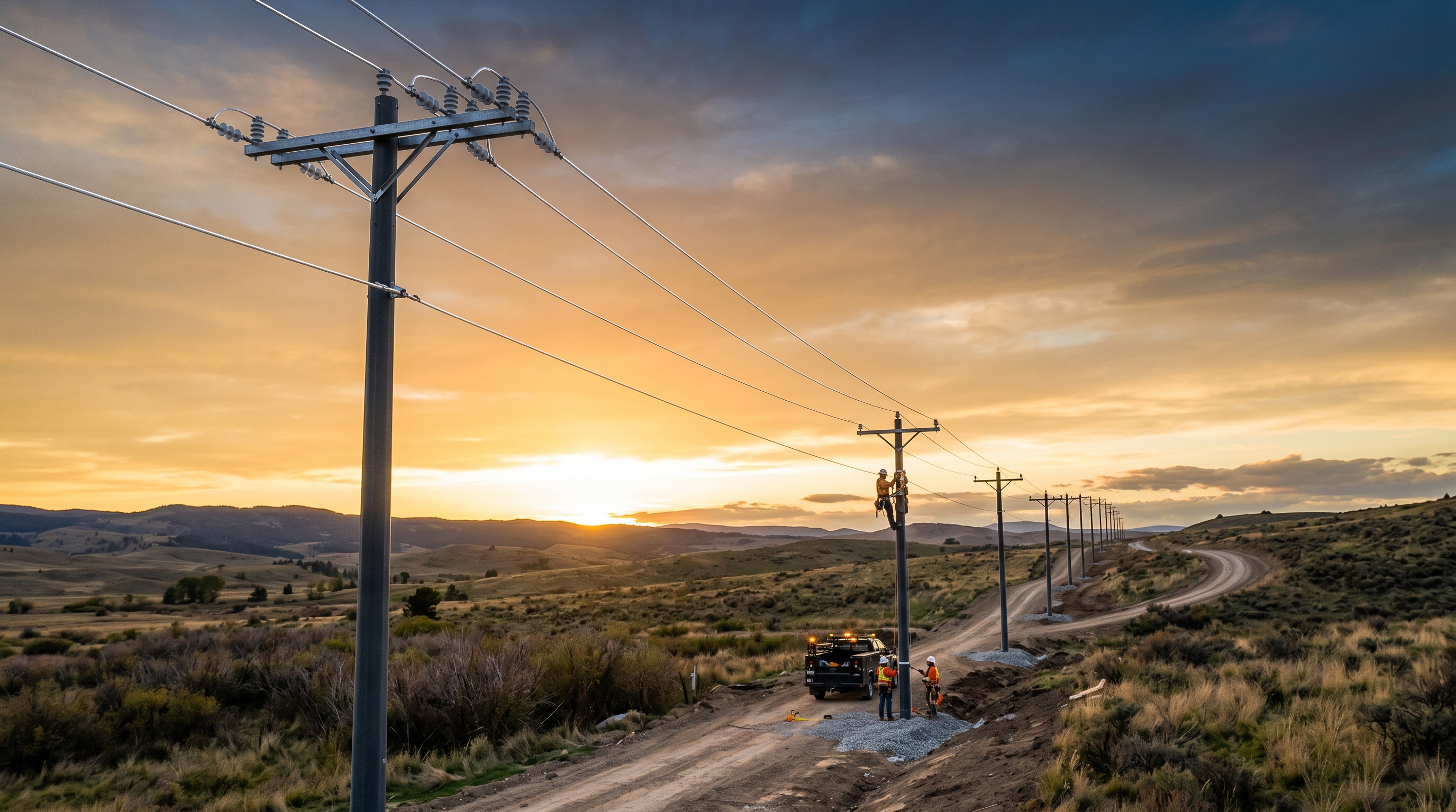 Three utility mega-programs are locking up pole and conductor procurement supply through 2027. What smaller co-ops and munis should budget and order now.